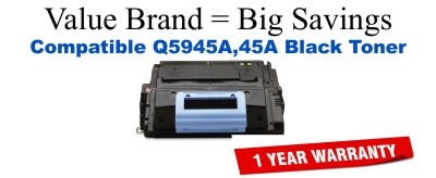 Q5945A,45A Black Compatible Value Brand toner