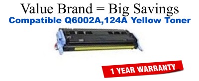 Q6002A,124A Yellow Compatible Value Brand toner
