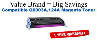 Q6003A,124A Magenta Compatible Value Brand toner