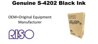 Genuine Risograph S-4202 Black Ink Cartridge
