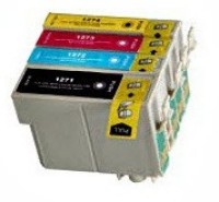 Epson T125 - 4 Color Ink Cartridge Set, Remanufactured BCMY Combo
