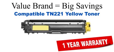 TN221Y Yellow Compatible Value Brand toner
