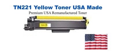 TN221Y Yellow Premium USA Remanufactured Brand Toner