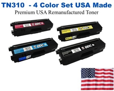 TN310 Color Set USA Made Remanufactured Brother toner TN310BK,TN310C,TN310M,TN310Y
