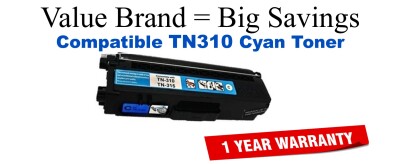 TN310C Cyan Compatible Value Brand toner