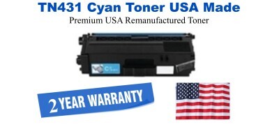 TN431C Cyan Premium USA Remanufactured Brand Toner