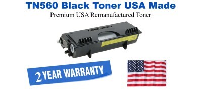 TN560 Black Premium USA Remanufactured Brand Toner