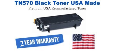 TN570 Black Premium USA Remanufactured Brand Toner