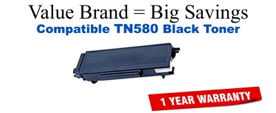 TN580 Black Compatible Value Brand Brother toner