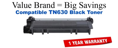 TN630 Black Compatible Value Brand Brother toner