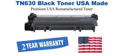 TN630 Black Premium USA Remanufactured Brand Toner