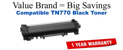 TN770 Black Compatible Value Brand Brother toner