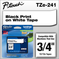 New Original Brother TZE-241 Black/White Tape