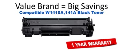 W1410A,141A Black Compatible Value Brand Toner