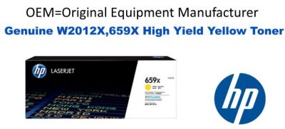 W2012X,659X Genuine High Yield Yellow HP Toner