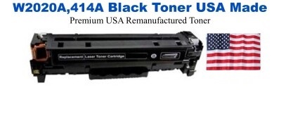 W2020A,414A Black Premium USA Remanufactured Brand Toner