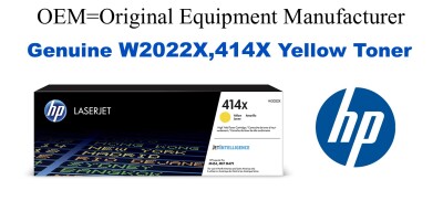 W2022X,414X Genuine High Yield Yellow HP Toner