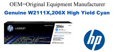 W2111X,206X Genuine High Yield Cyan HP Toner