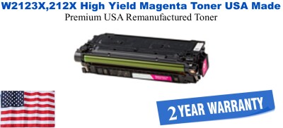 W2123X,212X High Yield Magenta Premium USA Remanufactured Brand Toner