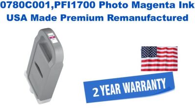 0780C001,PFI1700 Extra High Yield Photo Magenta Premium USA Made Remanufactured  ink