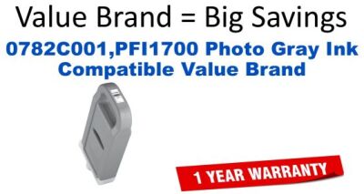 0782C001,PFI1700 Extra High Yield Photo Gray Compatible Value Brand ink