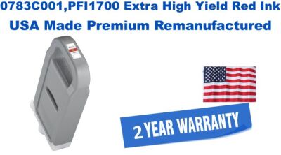 0783C001,PFI1700 Extra High Yield Red Premium USA Made Remanufactured ink