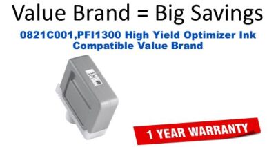 0821C001,PFI1300 High Yield Optimizer Compatible Value Brand ink
