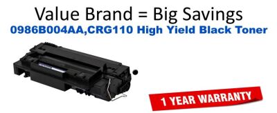 0986B004AA,CRG110 High Yield Black Compatible Value Brand toner