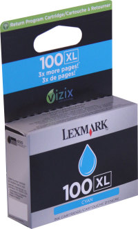 Genuine Lexmark 100XL Cyan Ink Cartridge (14N1093) (#100XL)
