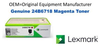 Genuine Lexmark 24B6718 Magenta Toner