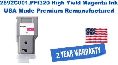 2892C001,PFI320 High Yield Magenta Premium USA Made Remanufactured ink