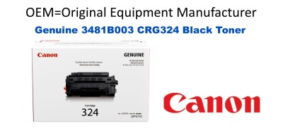 3481B003, CRG324, 324 Black Genuine Canon toner