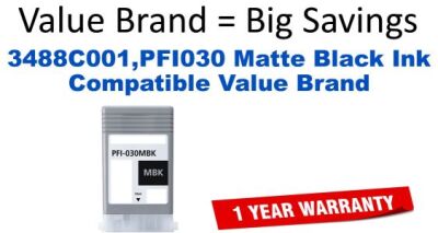 3488C001,PFI030 Matte Black Compatible Value Brand ink