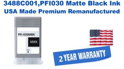 3488C001,PFI030 Matte Black Premium USA Made Remanufactured ink