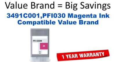 3491C001,PFI030 Magenta Compatible Value Brand ink