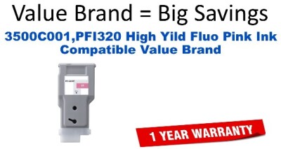 3500C001,PFI320 High Yild Fluo Pink Compatible Value Brand ink