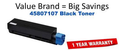 Okidata 45807107 Black High Yield Remanufactured Toner 7,000 Yield