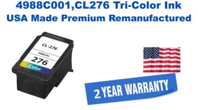 4988C001,CL276 Tri-Color Premium USA Made Remanufactured ink
