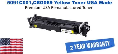 5091C001,CRG069 Yellow Premium USA Remanufactured Brand Toner