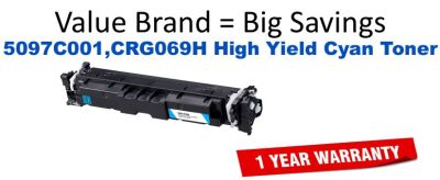 5097C001,CRG069H High Yield Cyan Compatible Value Brand toner