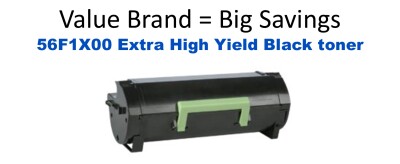 56F1X00 Extra High Yield Black Compatible Value Brand toner