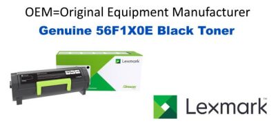 Genuine Lexmark 56F1X0E Black Extra High Yield