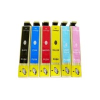 Epson T078 - 6 Color Ink Cartridge Set, Remanufactured B,C,M,Y,LC,LM
