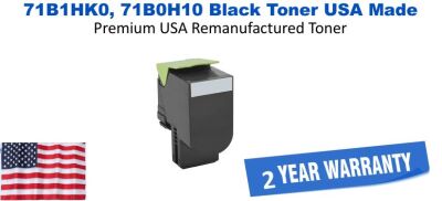 Remanufactured Lexmark 71B1HK0 Black High Yield Toner 6,000 Yield