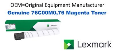 Genuine Lexmark 76C00M0 Magenta Toner