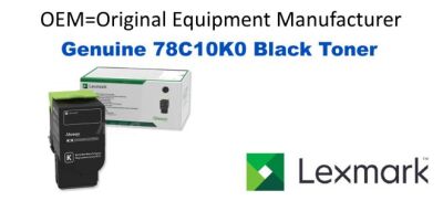 Genuine Lexmark 78C10K0 Black Toner