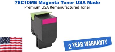 Lexmark 78C10ME Magenta Remanufactured Toner 1400 