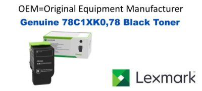 Genuine Lexmark 78C1XK0 Black Extra High Yield