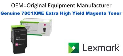 Genuine Lexmark 78C1XME Magenta Extra High Yield