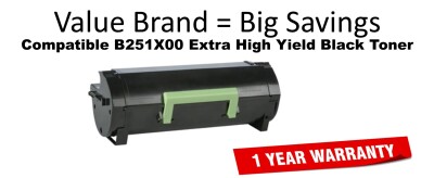 B251X00 Extra High Yield Black Compatible Value Brand Toner